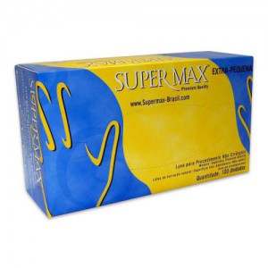 Luva Procedimento COM TALCO SUPERMAX - cx com 100 unidades