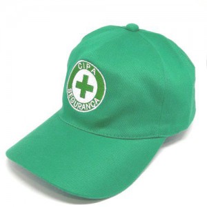 Boné em brim VERDE para equipe CIPA (Segurança)